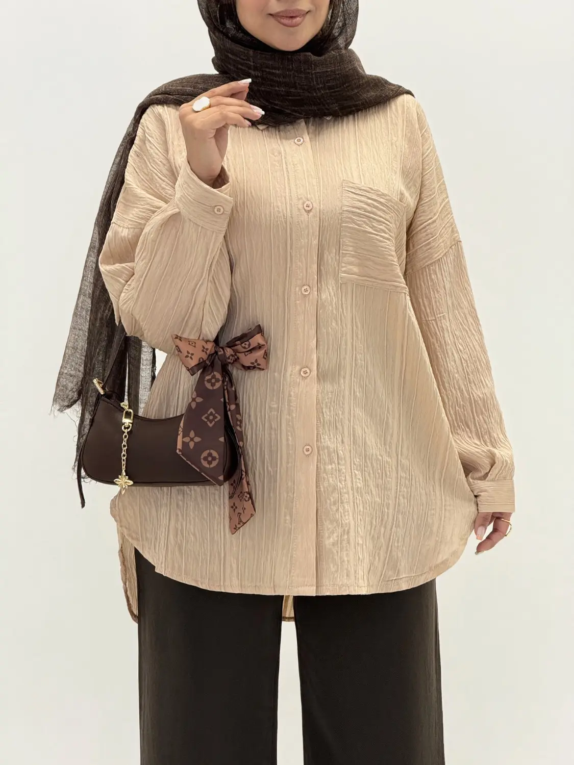 4490-شومیز گلنوش ( ایراددار )
